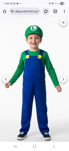 Super Mario Bros Luigi Child Halloween Costume