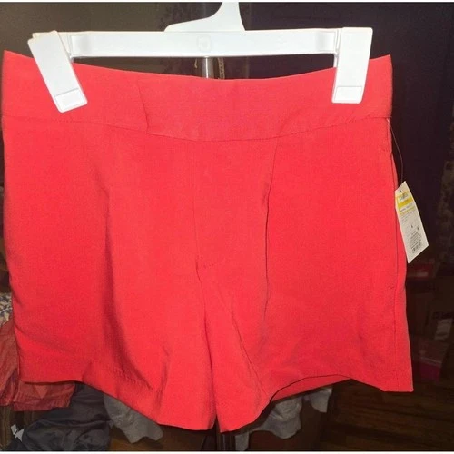 Red flare shorts. A new day