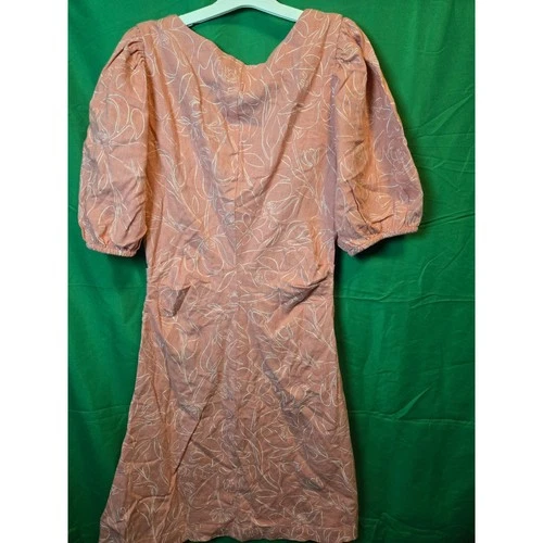 A New Day Pink Floral Puff Sleeve Square Neck Dress Size 4 - photo 3