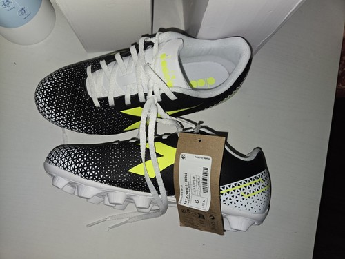 Diadora Pichichi Men's Soccer Cleats Black/White/Fluo Yellow - photo 3