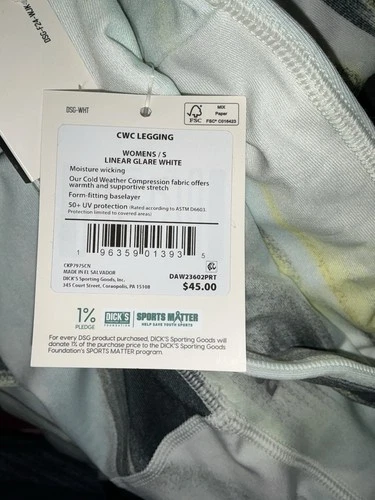 DSG Women's Size Small Cold Weather Compression Leggings - photo 4