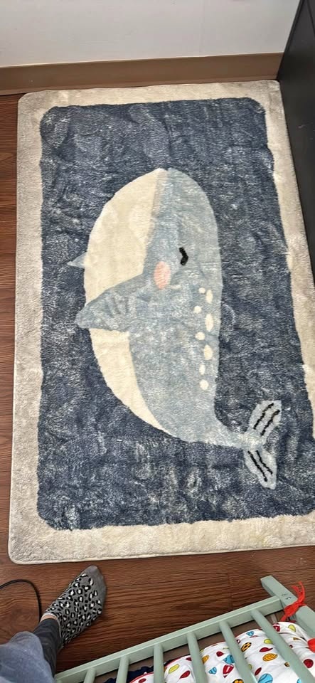 Cute Blue Whale Kids Rug (Urgent moving sale)