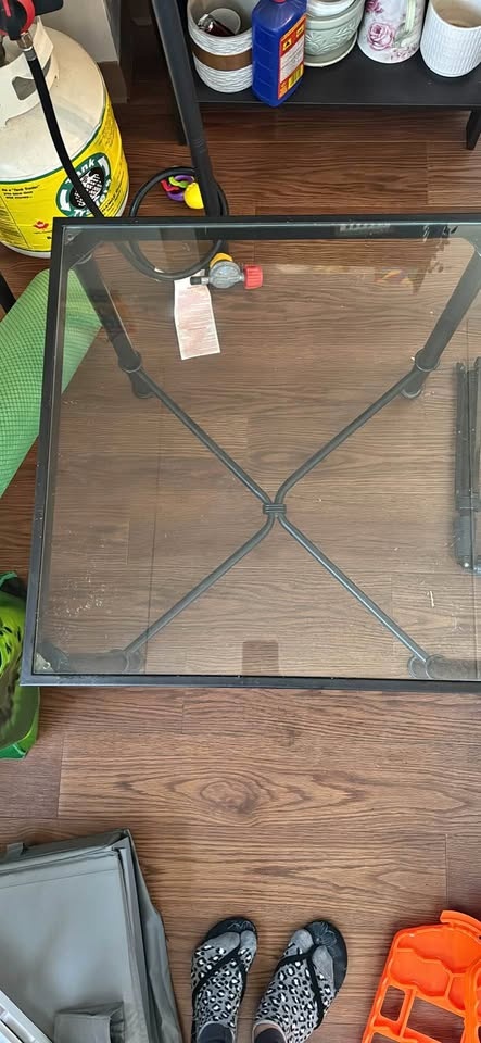 Outdoor Glass Top Table (Urgent Moving Sale)
