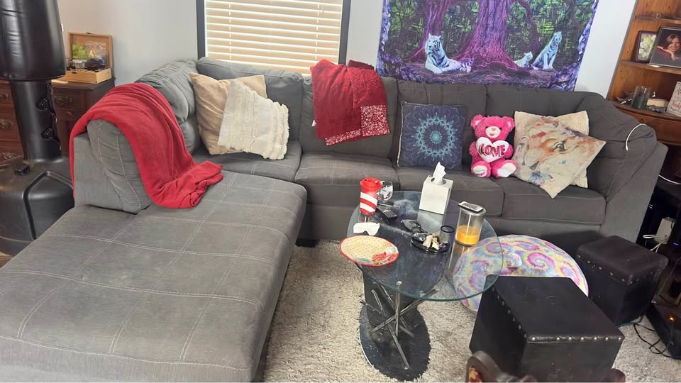 Huge sleeper couch sectional