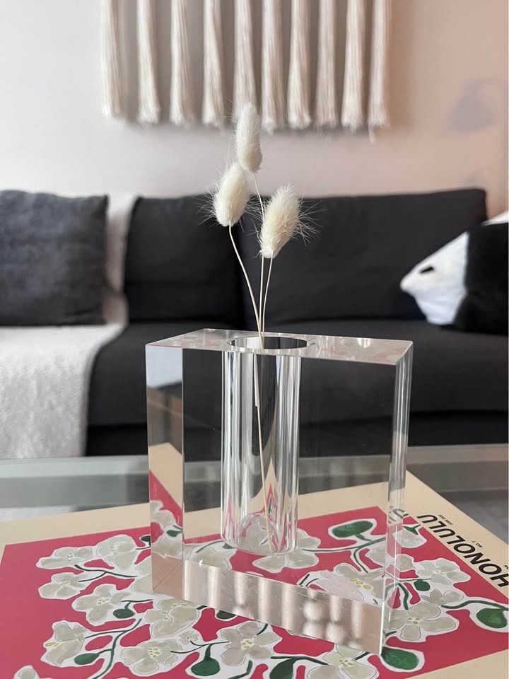 Decorative Clear Crystal Flower Vase/ Candle holder - photo 2