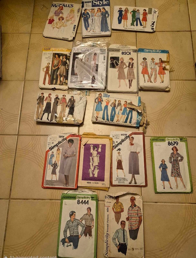 🥕1970's clothes sewing  patterns women and men