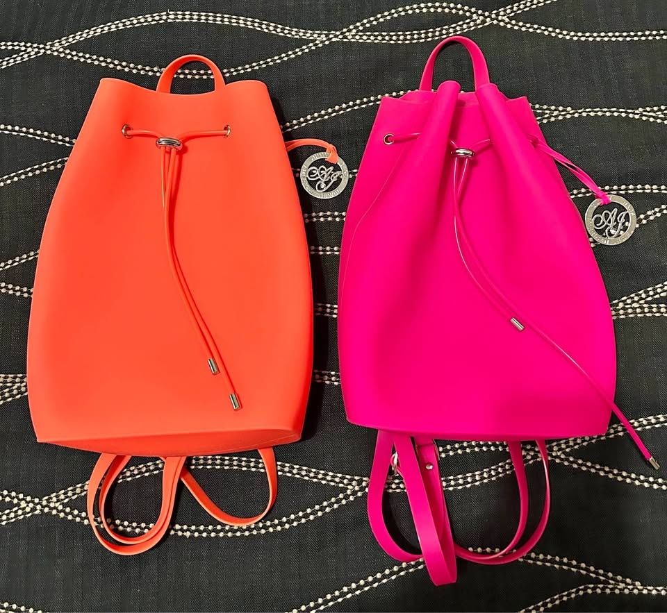2 American Jewel Silicone Backpacks - Orange & Pink $25 Each