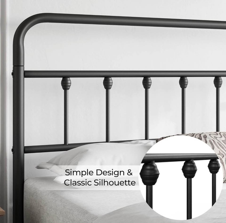 Farmhouse Style Metal Platform Bed Frame - Full, Queen, King - photo 2