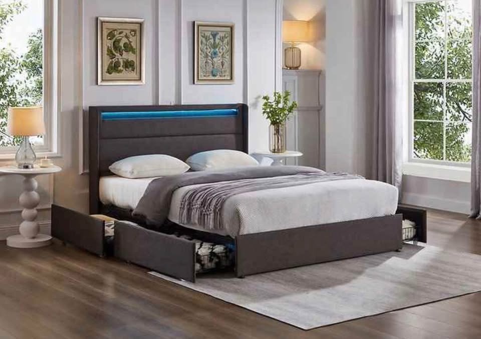 Upholstered Strong Platform Bed Frame - All Sizes Available - photo 2