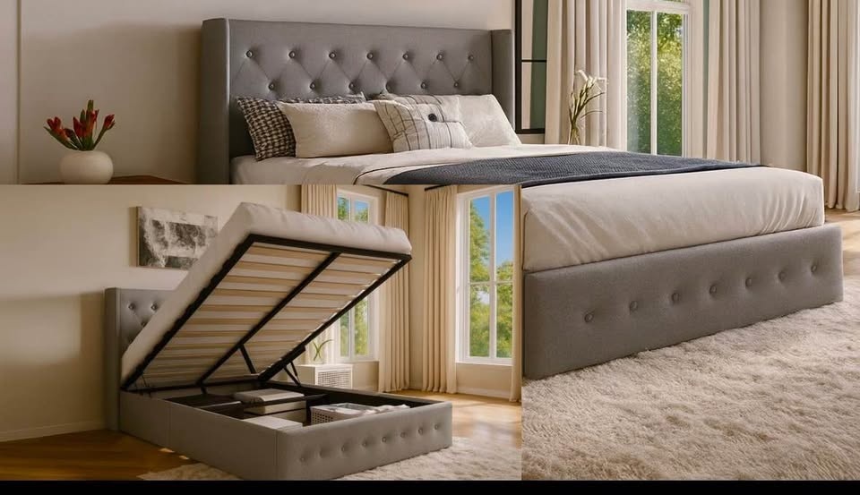 Upholstered Strong Platform Bed Frame - All Sizes Available - photo 3
