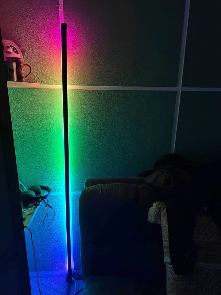 LED Corner Floor Lamp with Remote