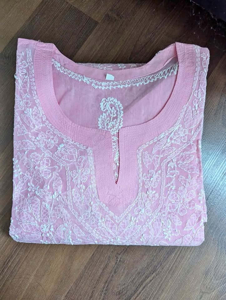 Brand new Pure 100% cotton Lucknowi chikankari kurta for women