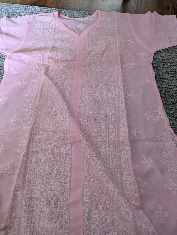 New 100% Pure Cotton Chikankari Kurta Suit w/ Dupatta - photo 3