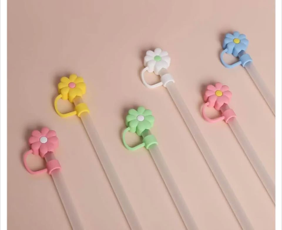 Cute Daisy Silicone Straw Cover for Stanley Cups - photo 2