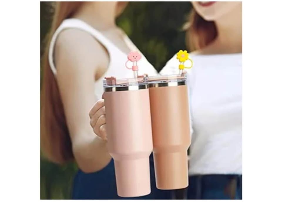 Cute Daisy Silicone Straw Cover for Stanley Cups - photo 5