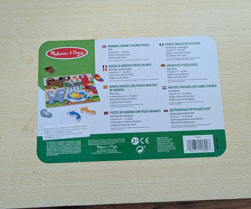 Melissa and Doug 4-1 Wooden Puzzles + Dinosaur Puzzle - photo 2