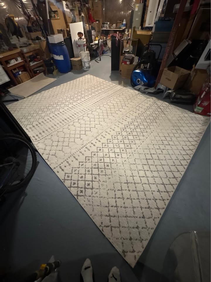 Large Beige & Grey Area Rug - Moroccan Style | Delivery for fee - photo 3