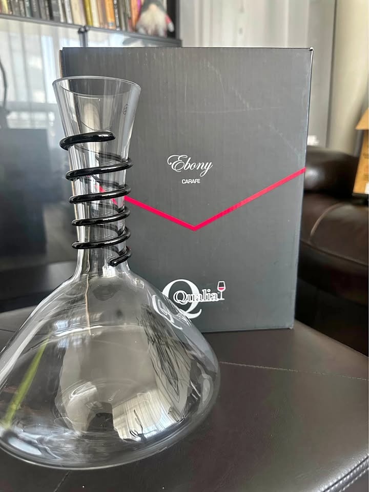 Qualia Ebony Wine Carafe / Decanter (New)