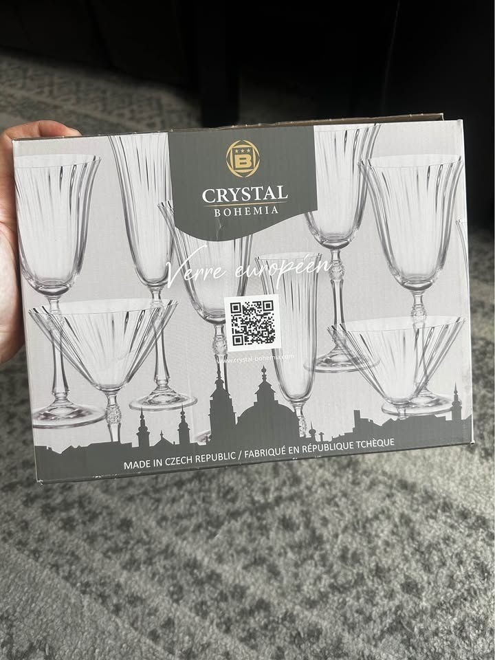 Crystal Bohemia Martini Glasses – Set of 6 (New) - photo 2