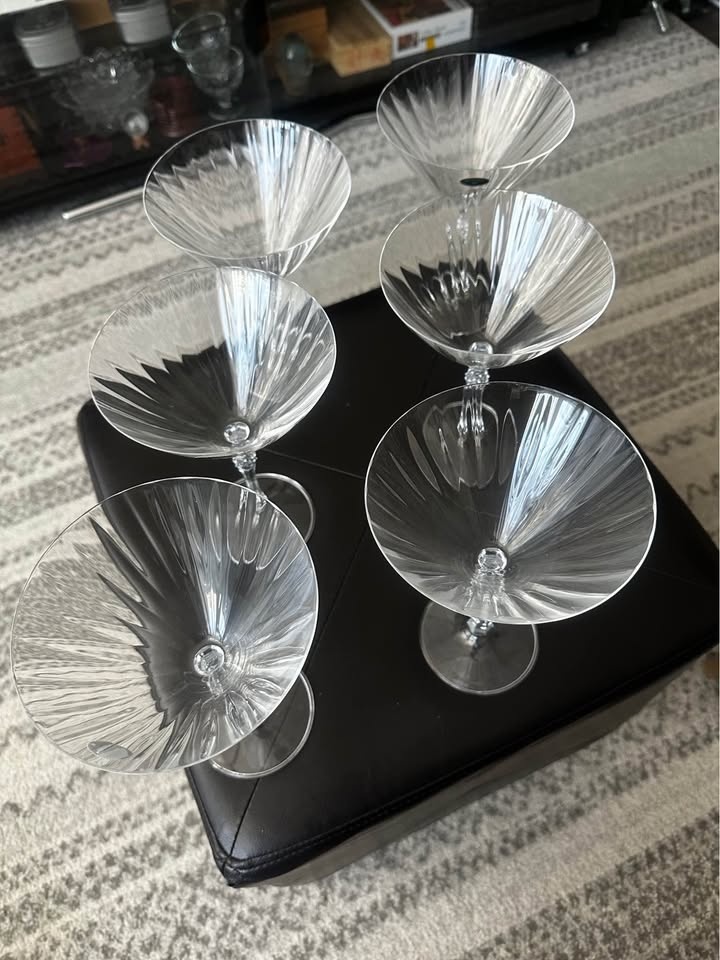 Crystal Bohemia Martini Glasses – Set of 6 (New) - photo 3