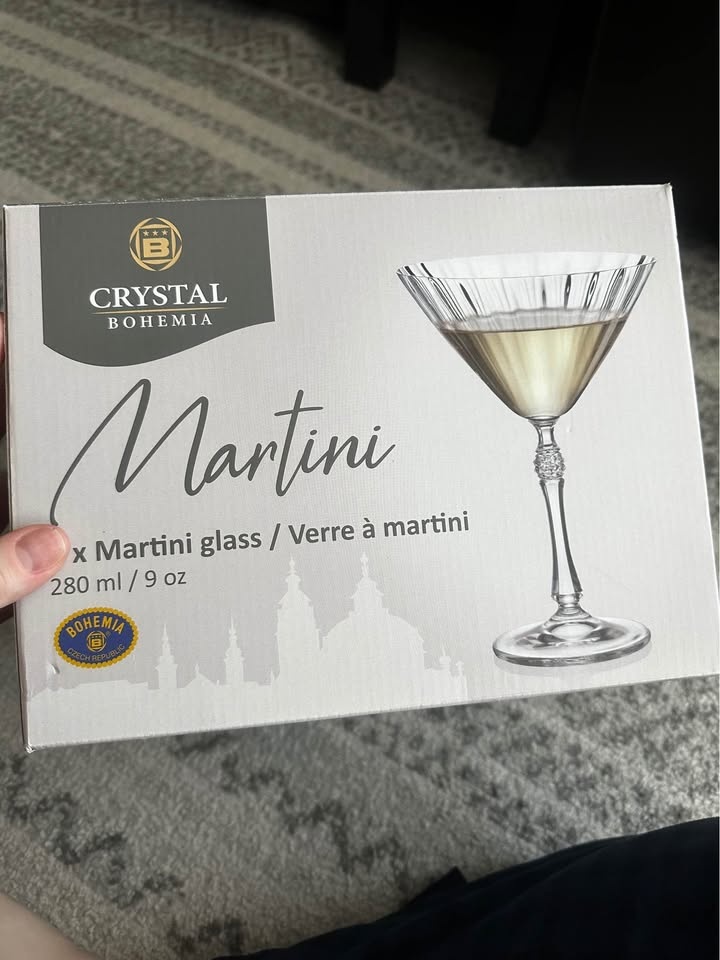 Crystal Bohemia Martini Glasses – Set of 6 (New) - photo 5