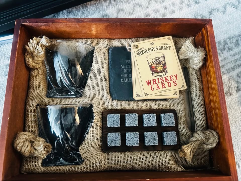 New Whiskey Set by Mixology & Craft – Wooden Box, Glasses & Chil - photo 4