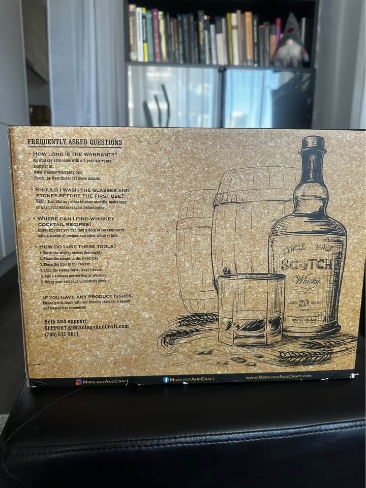 New Whiskey Set by Mixology & Craft – Wooden Box, Glasses & Chil - photo 5