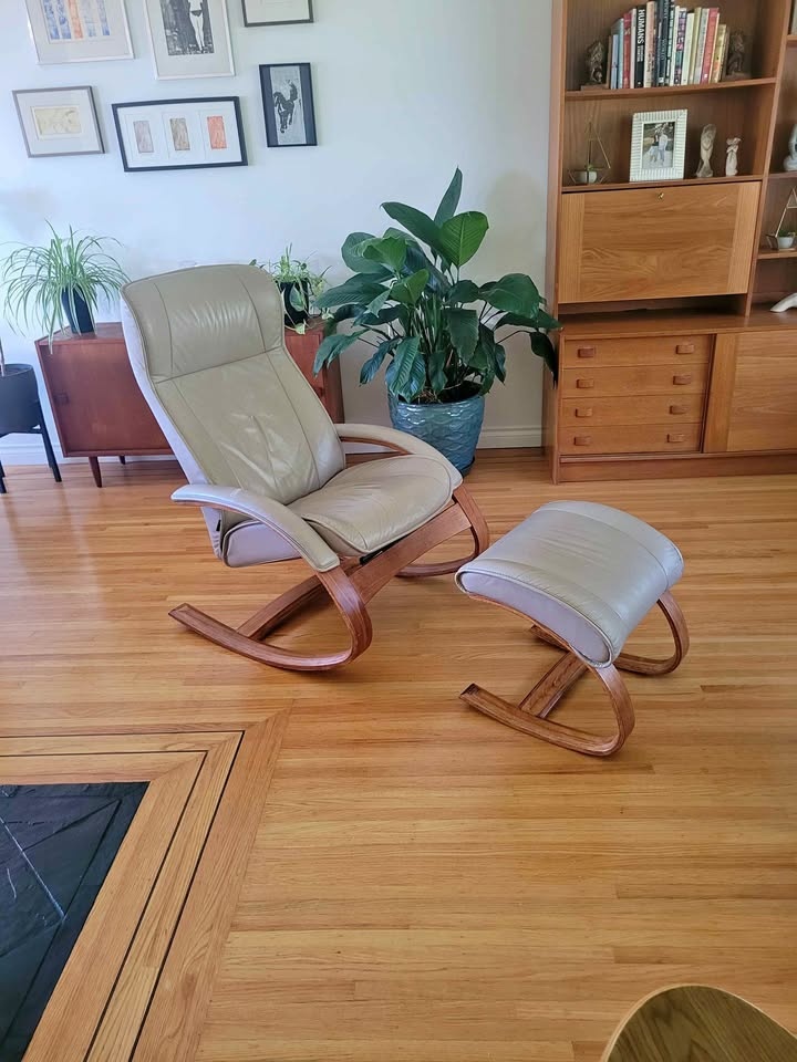 Mcm Westnofa Bentwood Chair and Ottoman