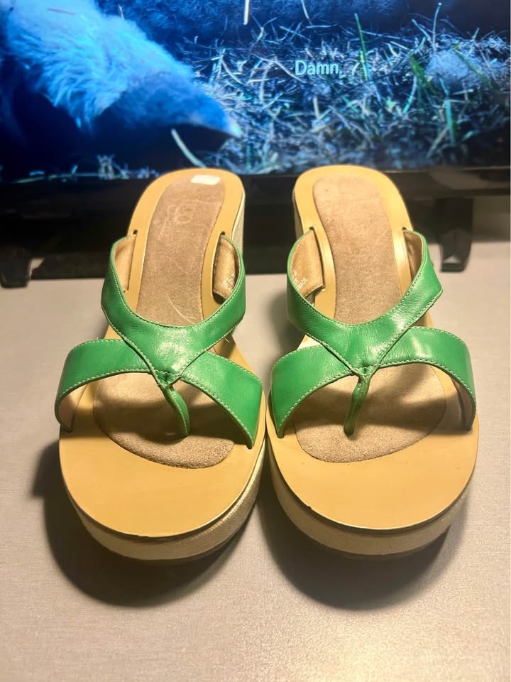 Indigo by Clarks Green Wedge Sandals – Women’s Size 10 - photo 2