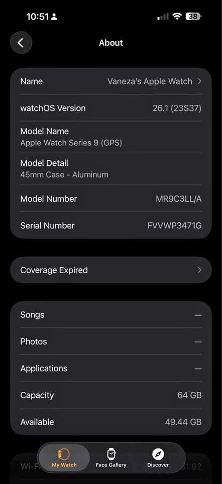 Apple watch series 9 (45mm)