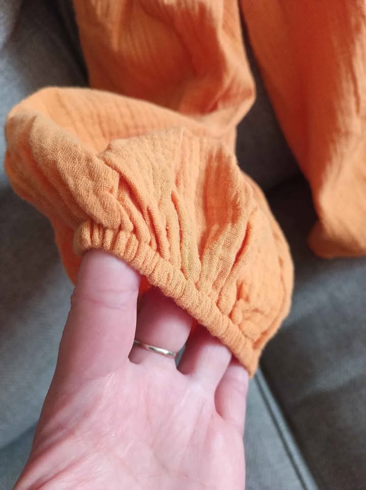 Women’s Cotton Oversize Blouse S-M, Orange - photo 4