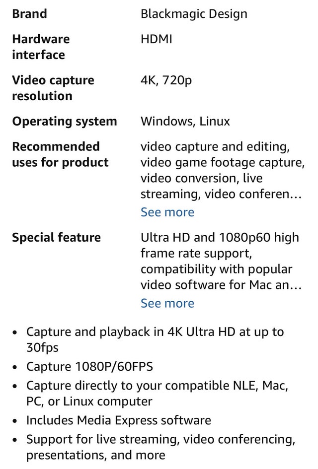 Blackmagic Design Intensity Pro 4K PCIe Capture Card - photo 3