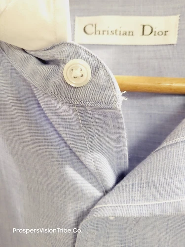 Vintage Christian Dior Men’s Sz 17 1/2 Long Sleeve Button Up Shi - photo 3