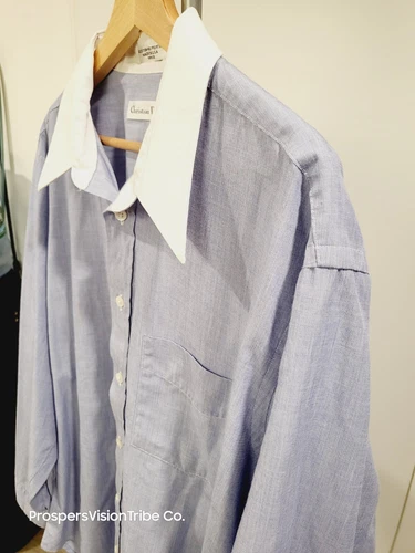 Vintage Christian Dior Men’s Sz 17 1/2 Long Sleeve Button Up Shi - photo 5