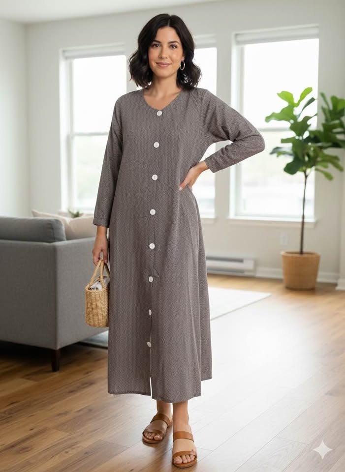 Polka Dot Button Front Maxi Dress - size XL - photo 2