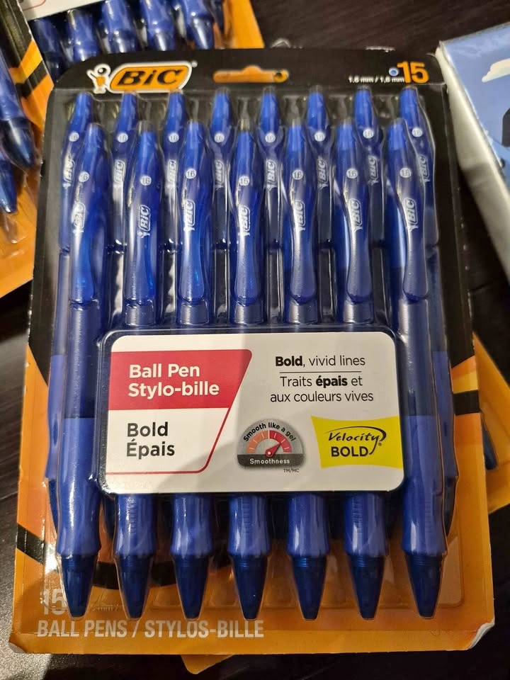 Brand New BIC Blue Ball Pens 15 count