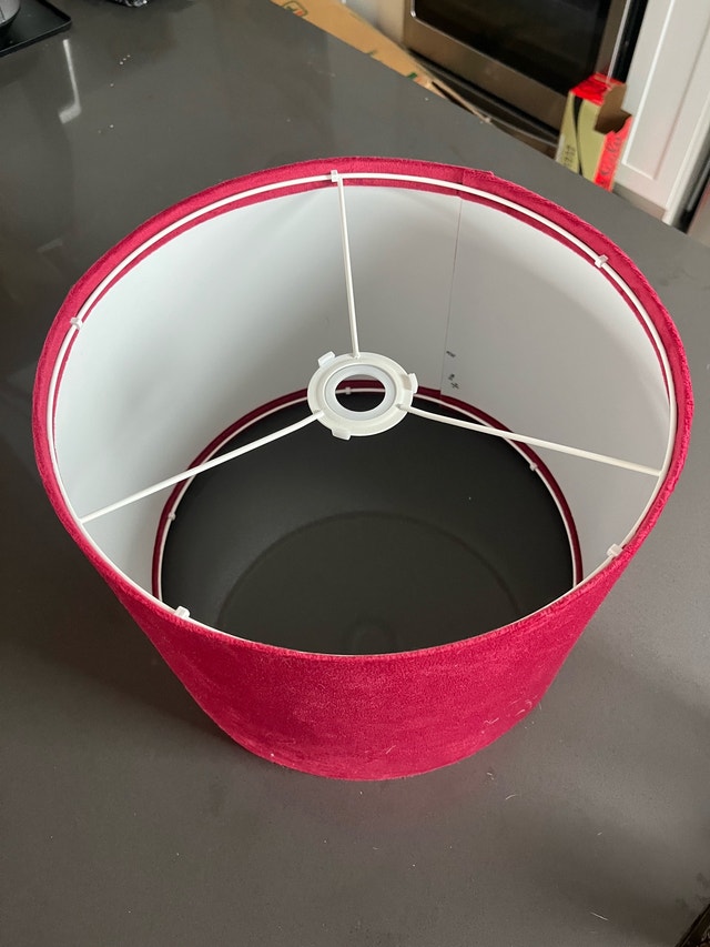 Red Velvet Lamp Shade - photo 2