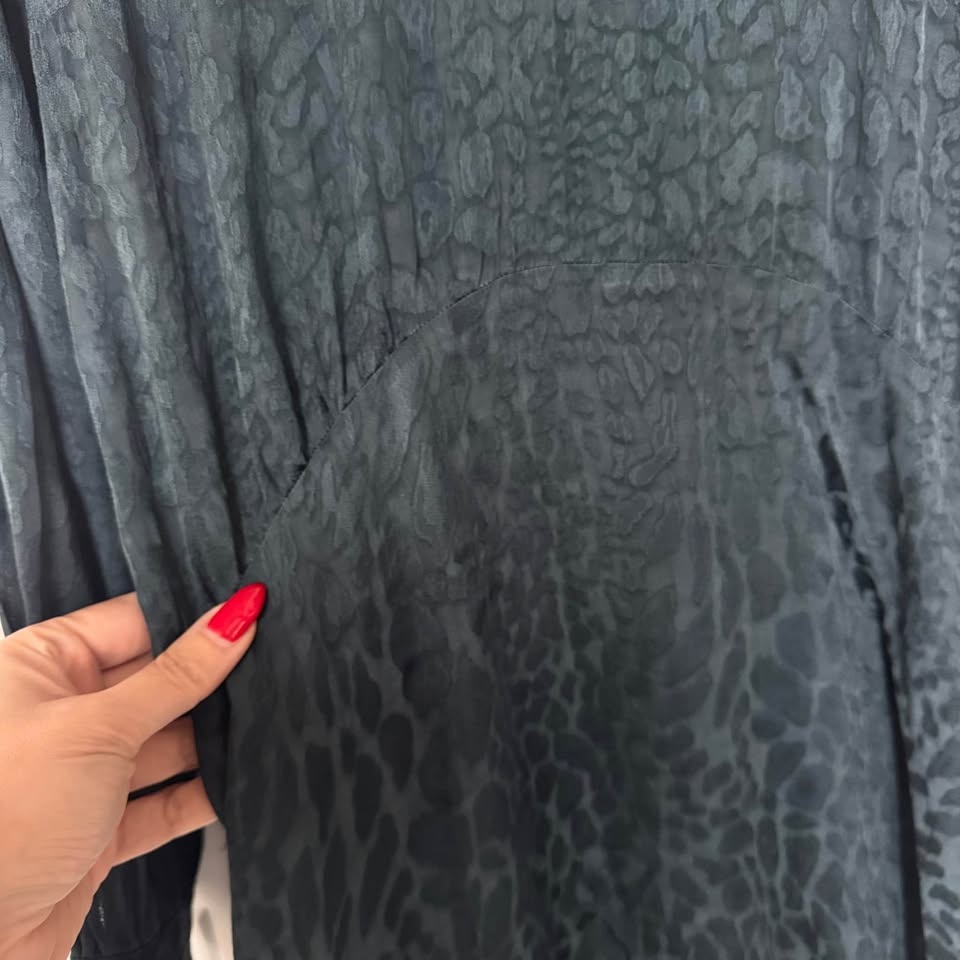 Zara Jacquard Silky Mini Full Sleeve Dress - Size Large - photo 5