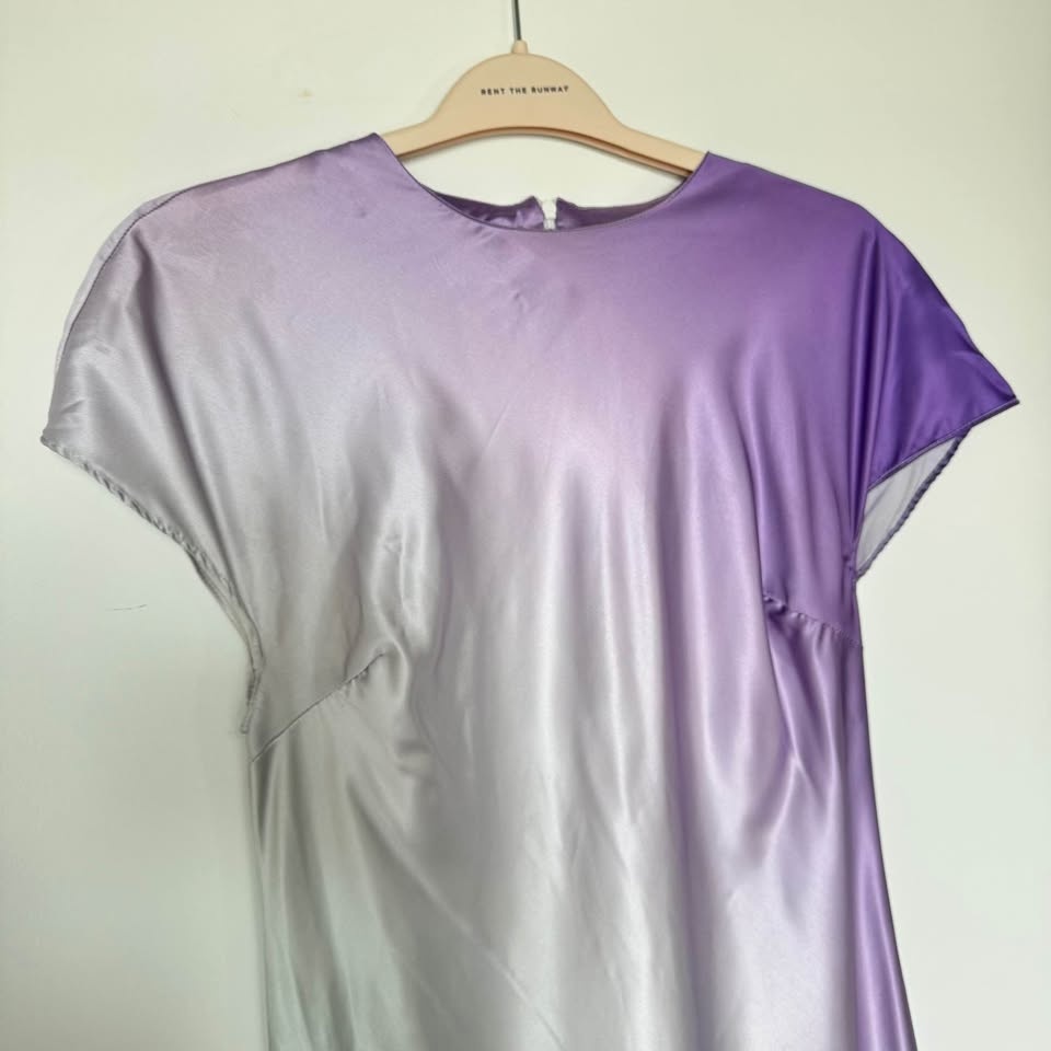 Ombré Satin Long Dress | Size Large - photo 3