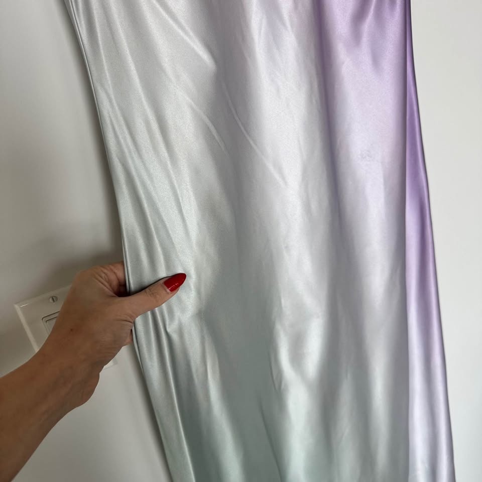 Ombré Satin Long Dress | Size Large - photo 4