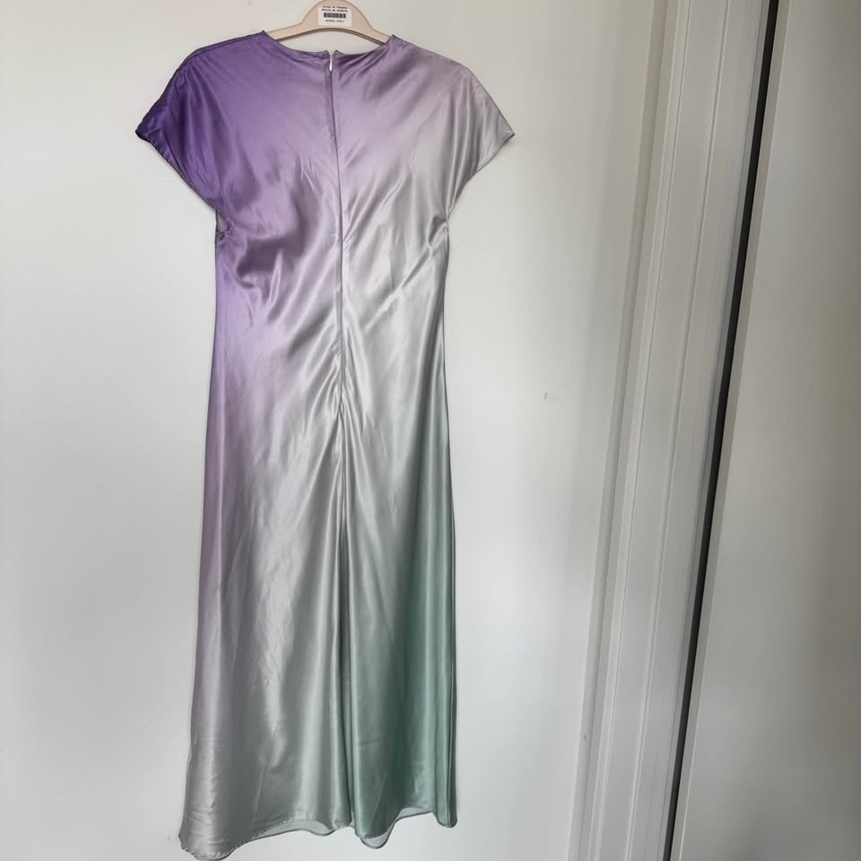 Ombré Satin Long Dress | Size Large - photo 5