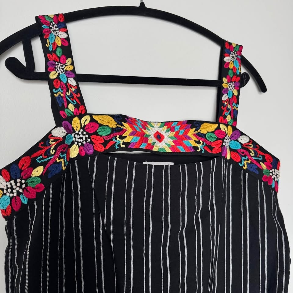 THML Mini Dress | Embroidered straps | Size Large - photo 2