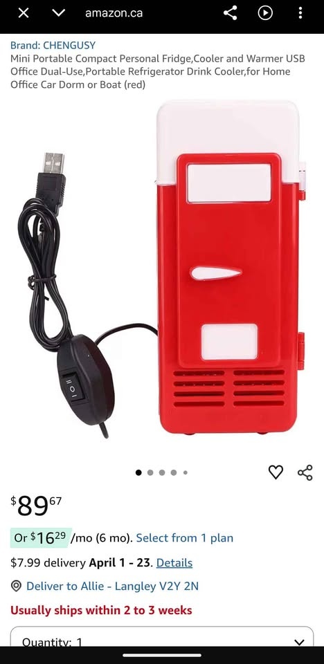 USB Powered Mini Fridge - photo 2