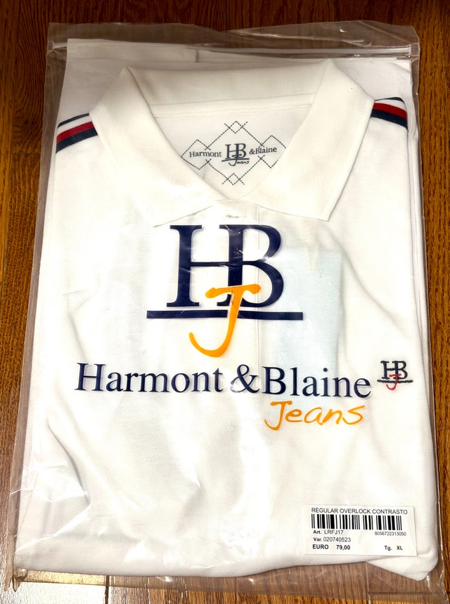 Designer Harmont & Blaine Button Up Polo Shirt XL