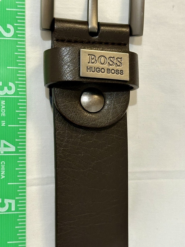 Hugo Boss Designer 47 Inch Leather Belt - Brown