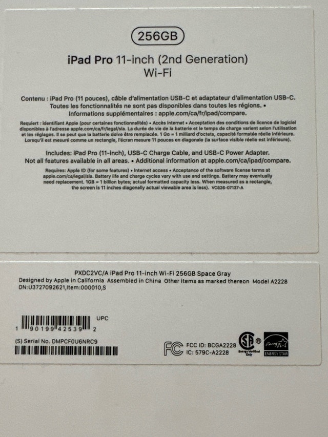 Apple iPad Pro Box - 11-inch 2nd Gen - photo 5