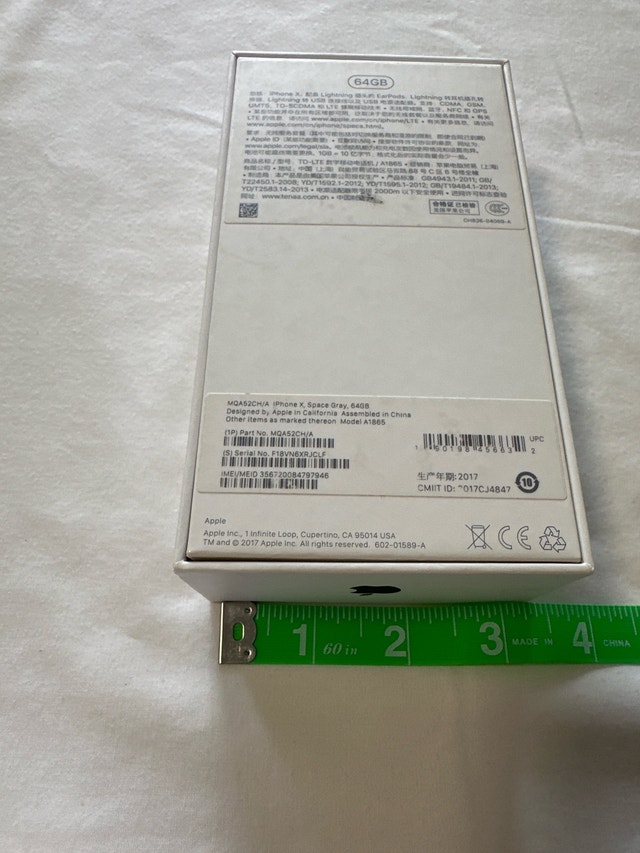 Genuine Apple iPhone X Space Grey Empty Box - photo 3