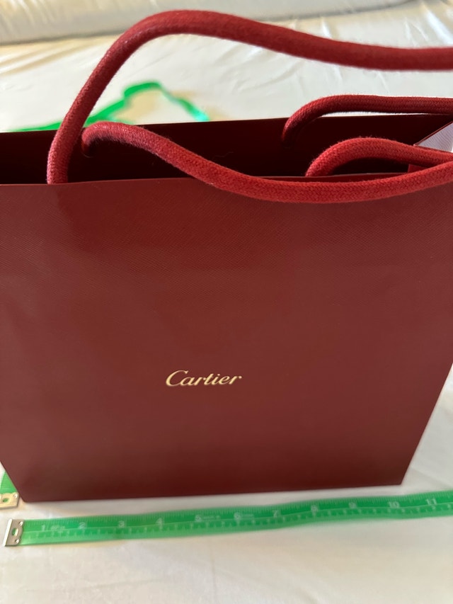 Cartier Paris Boutique Designer Paper Gift Bag