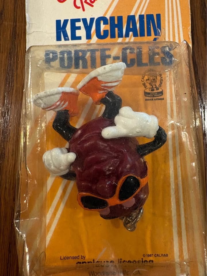 Vintage 1987 California Raisins Keychain – Sealed - photo 2