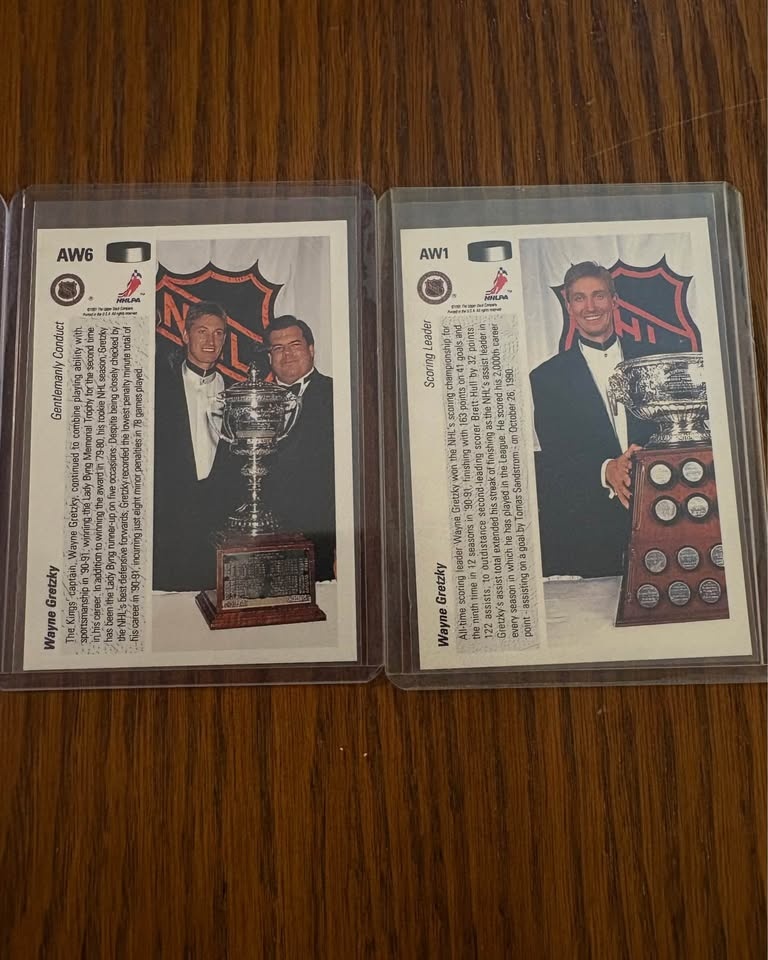 Wayne Gretzky Card Lot – 1991 Upper Deck & AW Holograms - photo 5